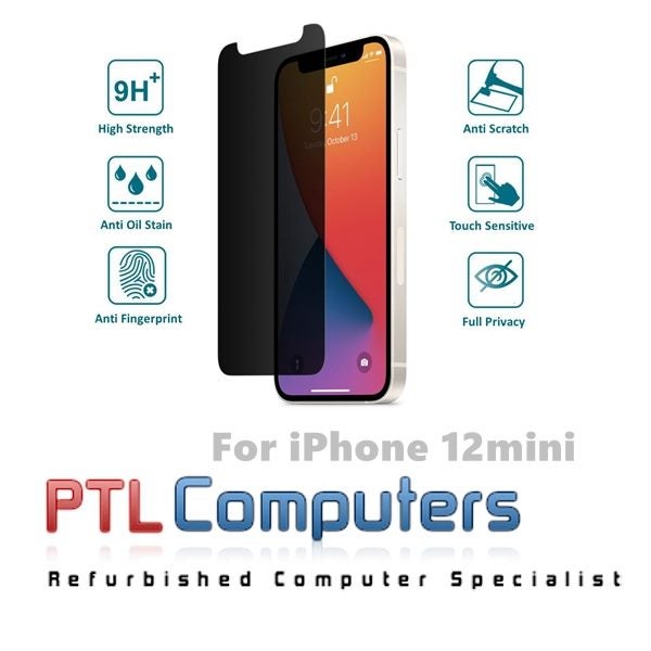 Privacy Half cover Tempered Glass Screen Protector for iPhone 12 mini Carousel 1