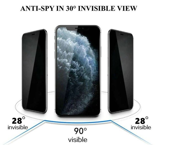 28 degrees Privacy Tempered Glass Screen Protector iPhone 8 Plus Anti-Spy Carousel 2