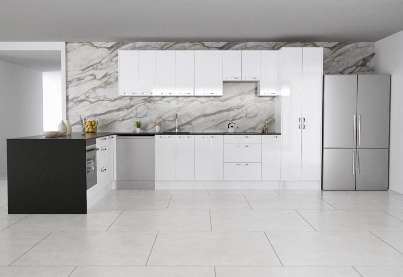 Kitchen Cabinets Rome white glossy Carousel 1