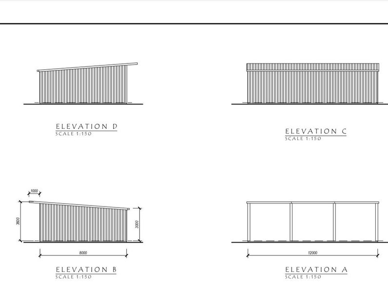 Farm Shed Kitset Lean-to 3 Bay Open with Roof Extension 96sqm Carousel 2