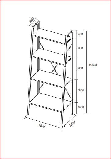 IDIYA IRAN SHELVING UNIT 60x33x148CM Carousel 4