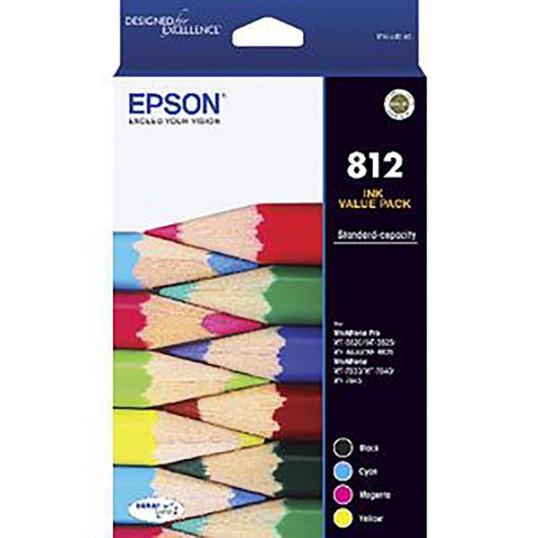 Epson 812 Ink Cartridge Value Pack Black Cyan Magenta Yellow C13T05D692 Carousel 1