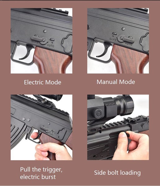 Gel Blaster, AK47 Model, Manual and Auto mode Carousel 6