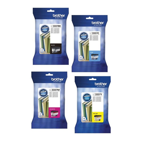 Brother LC3337 Ink Cartridge Toner Value Pack Black Cyan Yellow Magenta Carousel 1