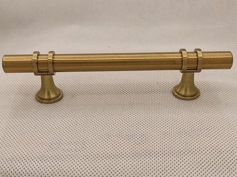 TBar Circular Cabinet Door and Drawer Handles 96mm Brushed Brass Carousel 2