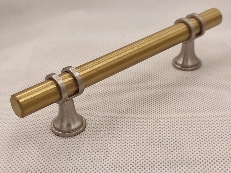 TBar Circular Cabinet Door and Drawer Handles 224mm Brushed Brass/Brushed Nickel Carousel 1