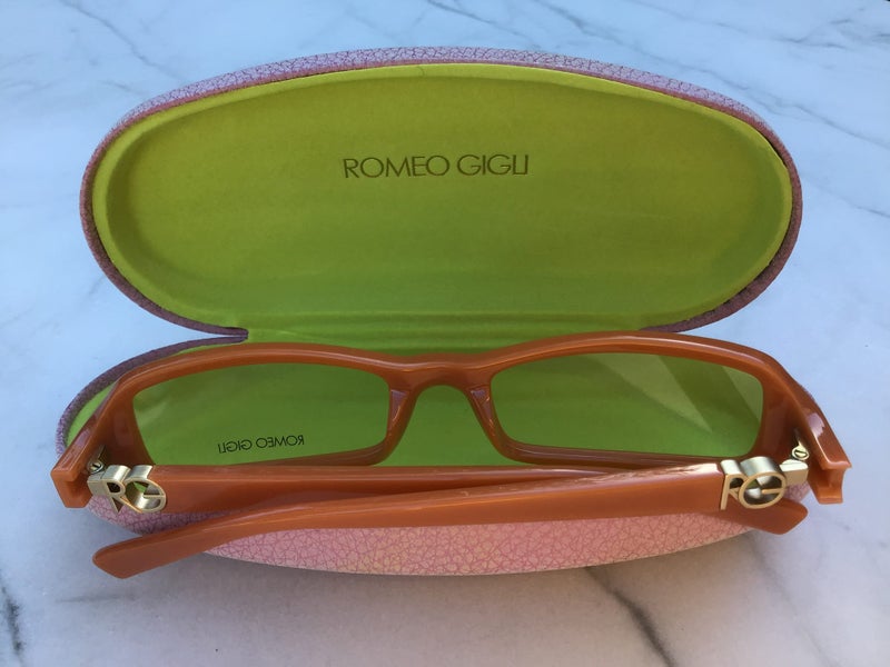 Italy Romeo Gigli orange eyeglasses Carousel 1