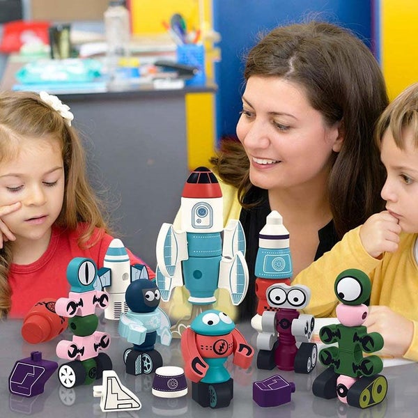 Magnetic Blocks Rocket & Robots Set Stacking Robots Toy -Guardians of the Galaxy Carousel 5