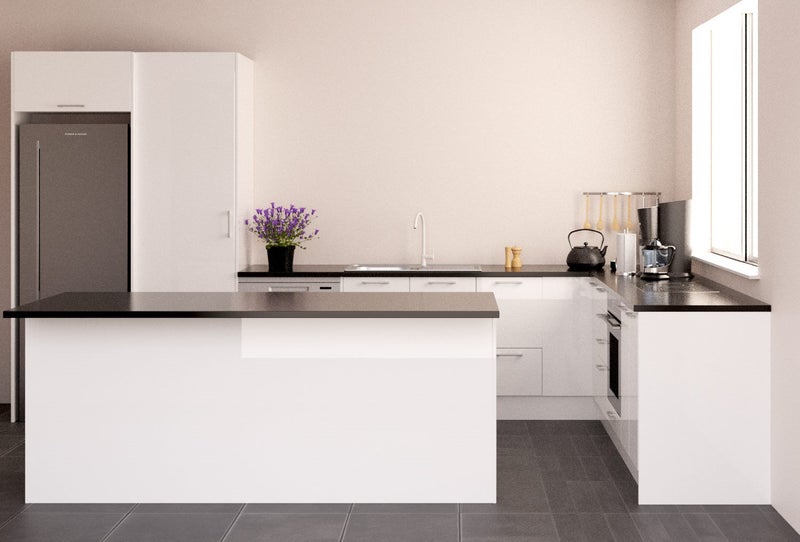 Kitchen Cabinets Rome white glossy Carousel 1