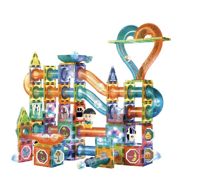 Light Magnetic Blocks/ Tiles 202 pcs Carousel 2
