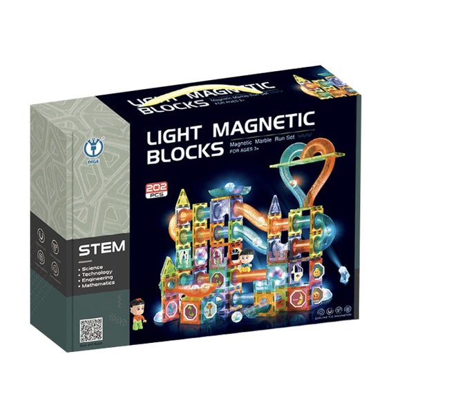 Light Magnetic Blocks/ Tiles 202 pcs Carousel 1