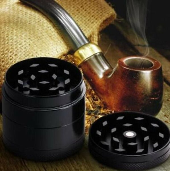 Tobacco Herb Spice Grinder 4 Layers Metal Aluminum Portable Black Smoke Crusher Carousel 2