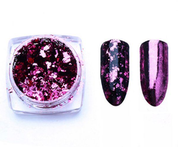 Nail glitter flake powder (pink) 0.2g Carousel 1