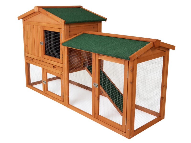 Wooden Rabbit / Guinea Pig Hutch Waterproof Carousel 1