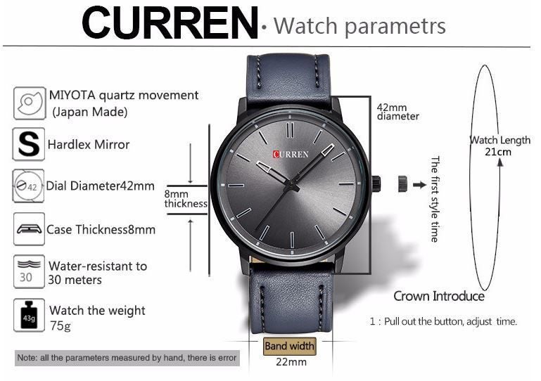 Curren 8233 Business Blue Casual Men's Watch - Limited Stock Available Carousel 2