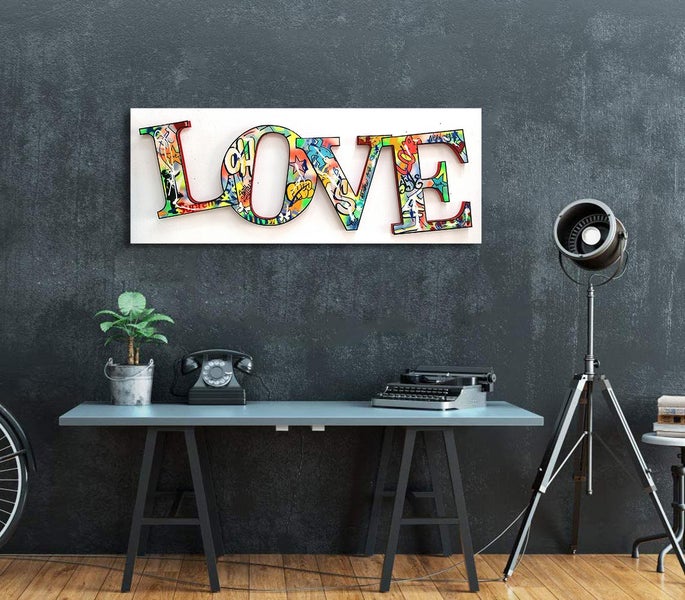 Free Shipping 1 Panel 1200mm Long Canvas Art - LOVE Carousel 3