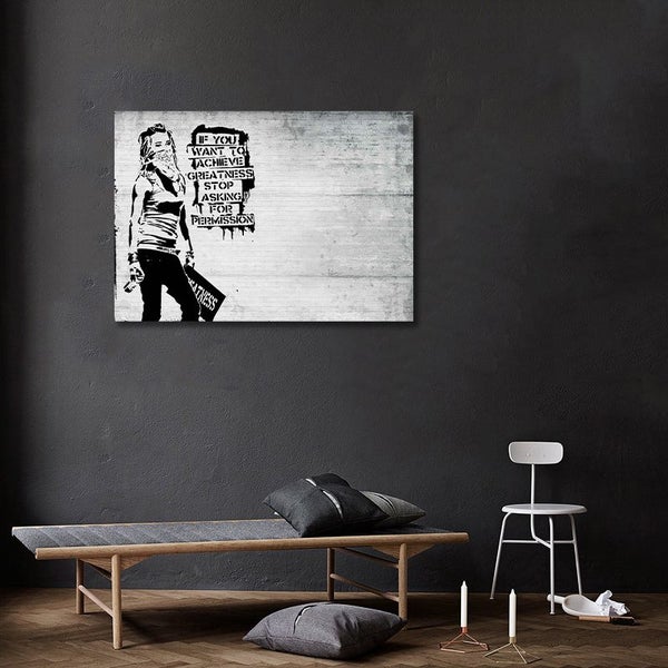 Free Shipping Canvas Wall Art - Banksy Art Carousel 3