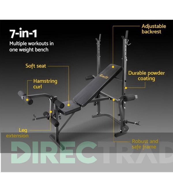 7-In-1 Weight Bench Multi-Function Power Station Fitness Gym Equipment Carousel 2