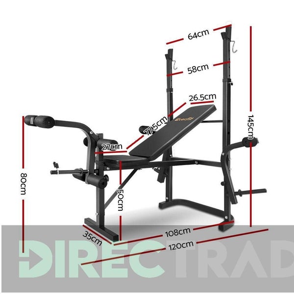 7-In-1 Weight Bench Multi-Function Power Station Fitness Gym Equipment Carousel 6