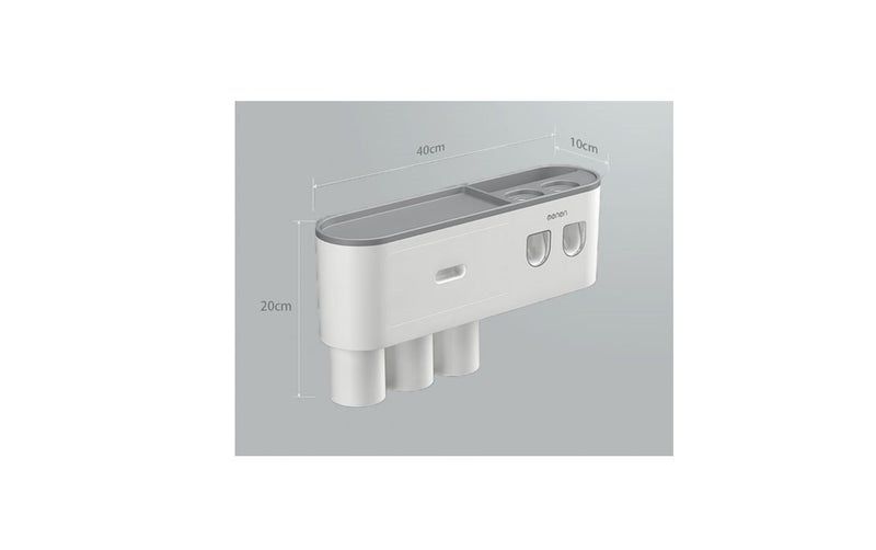 PTN 3 Cups & 2 Automatic Toothpaste Dispenser Toothbrush Holder Organizer Carousel 2