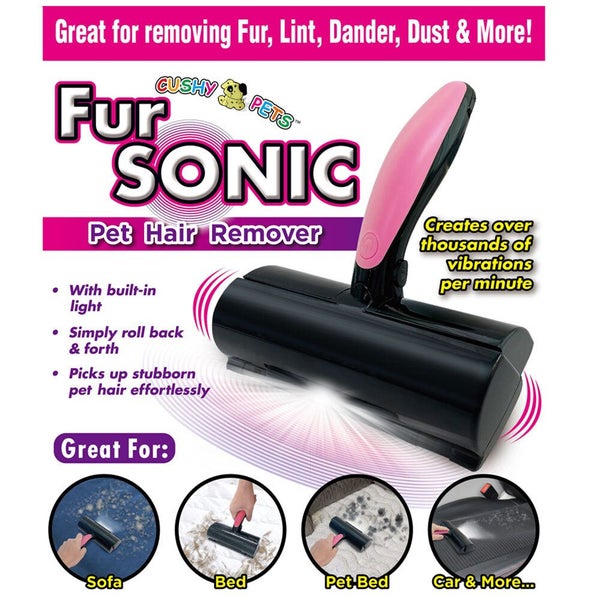 Cushy Pets Fur Sonic Pet Dog Cat Hair Lint Fur Cleaning Remover Roller Carousel 2