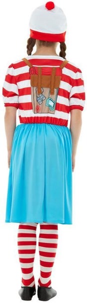 Kids Where's Wally? Wenda Deluxe Costume Assorted Sizes Carousel 2