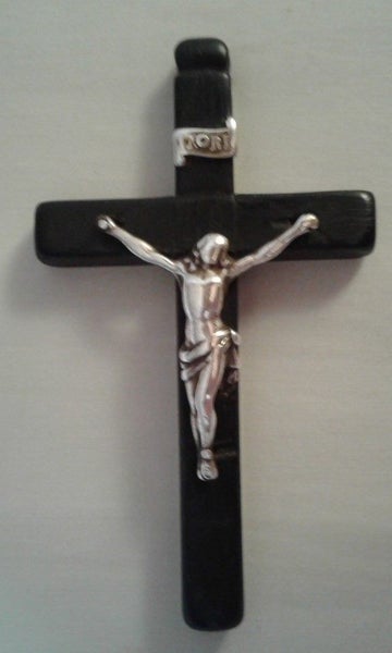 Religious Artefact Sterling Silver Ebony Crusifix Carousel 2