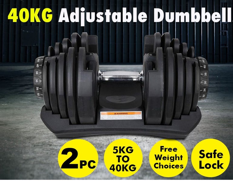 Adjustable Dumbbell Locking and Weight Selection 