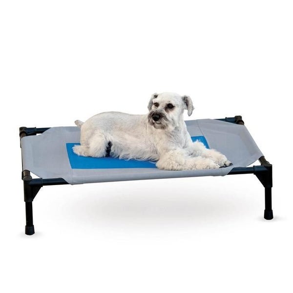 K&H Coolin Pet Cot Medium - Grey Carousel 1