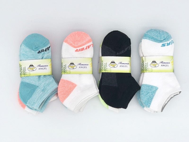 (12 Pairs) 4-6 Years Girls' Ankle Socks Cushion Socks Carousel 1