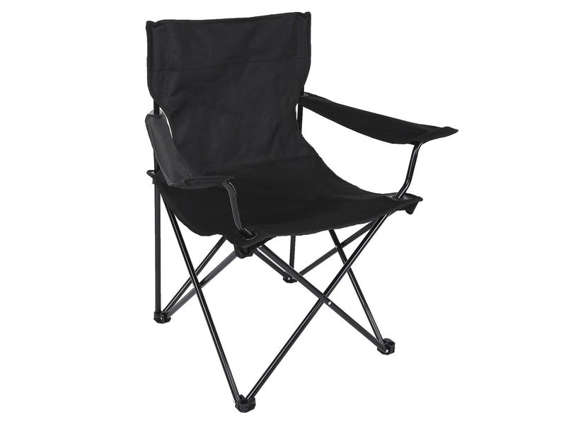 Folding Camp Chair - Black - 100kg Rating Carousel 1