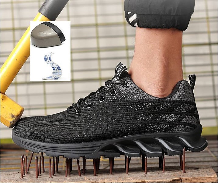 Steel Toe Work Shoes Anti Piercing Lightweight Sneakers Hiking Shoes Size 6 - 12 Carousel 1