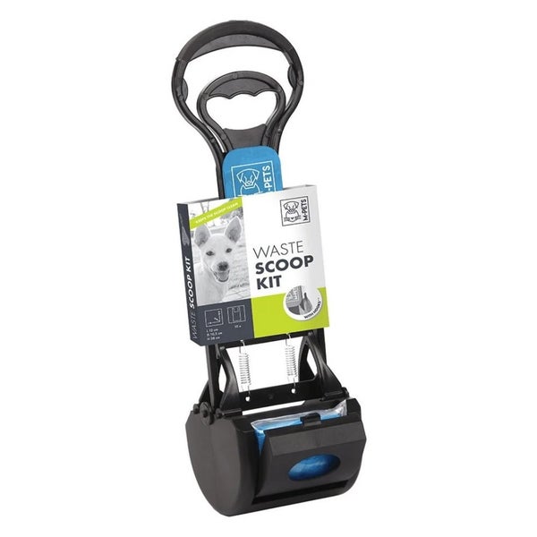 M-Pets 38cm Pet Dogs Poo Scooper Waste Squeeze Handle Grabber Removal w Bags Carousel 1