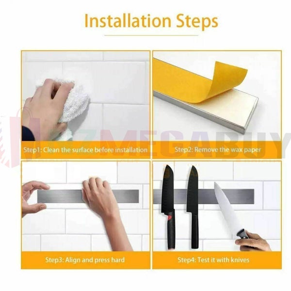 Magnetic Wall Mount Knife Storage Holder Utensil Rack Shelf Kitchen Chef *40CM Carousel 6