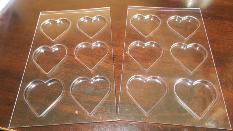 10 x Hearts Chocolate Moulds - Great for Weddings or Start your own Business Carousel 1