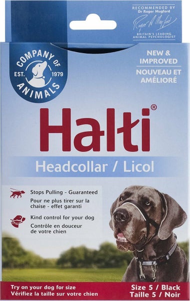 HALTI HEADCOLLAR - STOPS DOGS PULLING SIZE 5 BLACK Carousel 2