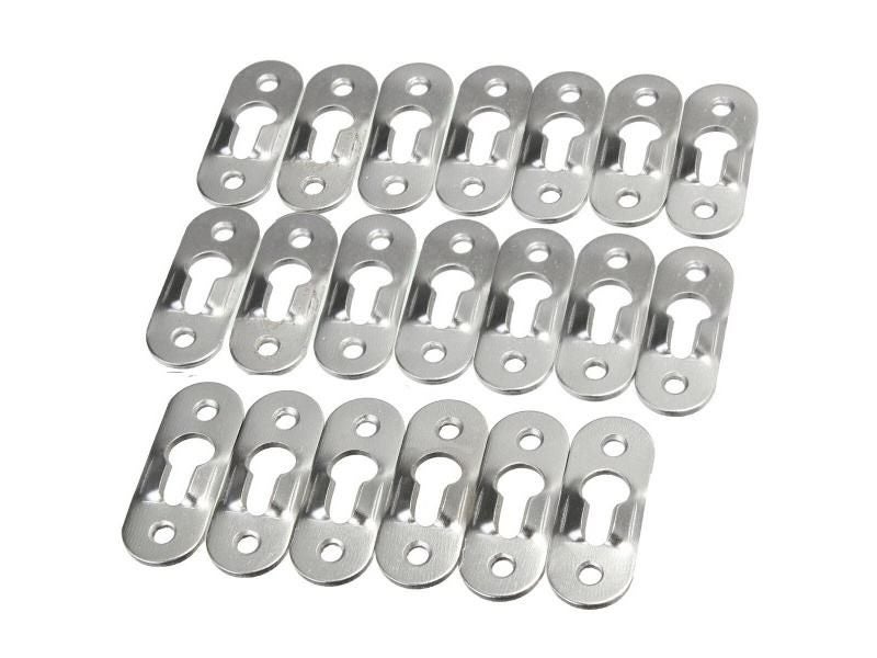 Mayitr 10/20Pcs Picture Hangers 44mm X 16mm Metal Keyhole Hanger Fasteners For Carousel 1