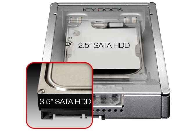ICY DOCK MB982SP-1S Full Metal 2.5" to 3.5" SAS/SATA (22pin) HDD/SSD Converter Carousel 2
