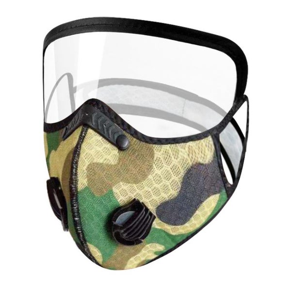 Reusable Face Mask With Filter And Detachable Eye Shield Adults Carousel 1