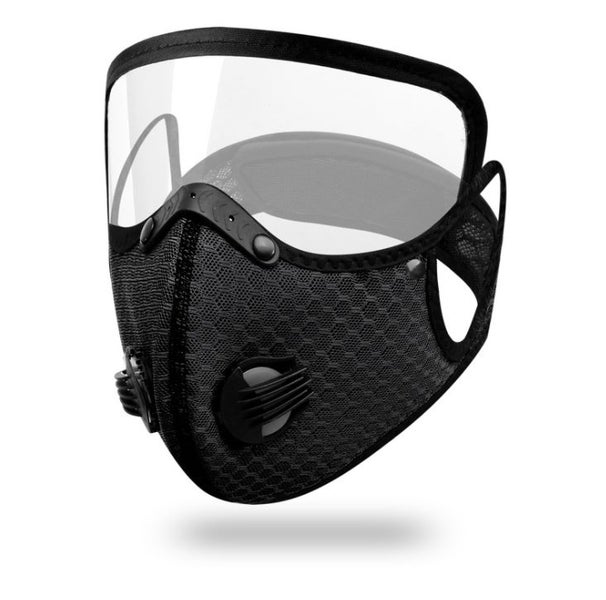 Reusable Face Mask With Filter And Detachable Eye Shield Adults Carousel 1