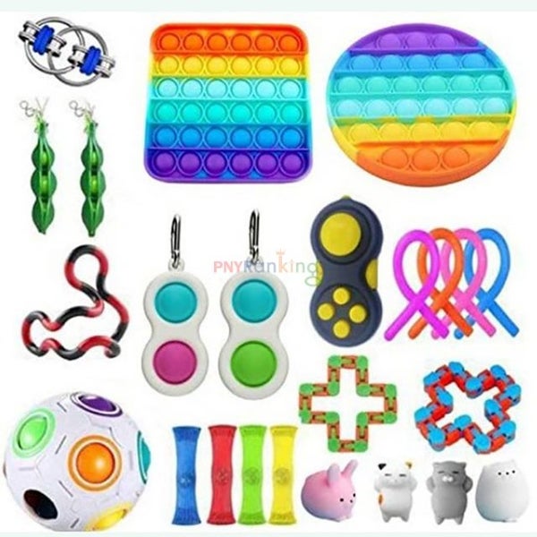Fidget Toys Anti Stress Set Stretchy Strings Push Gift Value Pack (Drop-down) Carousel 1