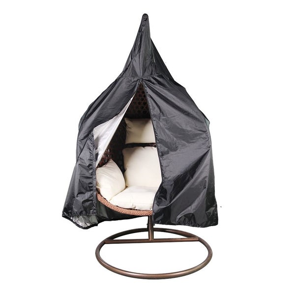 Egg Swing Chair Cover - Black Rain Cover, With Zip & String Pull Cord Carousel 1