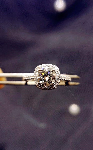 1ct Moissanite Diamond Engagement Ring Square Carousel 2