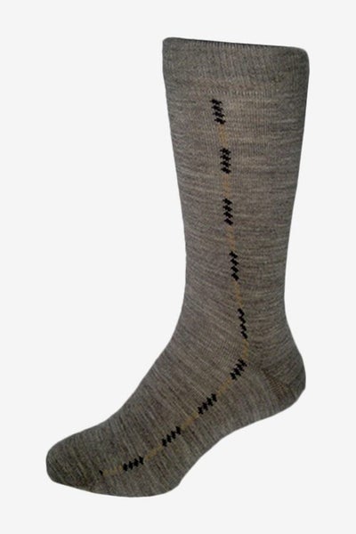 Fine Pattern Merino Wool Dress Sock NZNC Carousel 1
