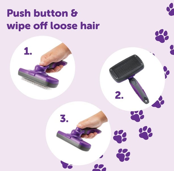 Pet Self-Cleaning Grooming Slicker Brush for Dog Cat Carousel 9