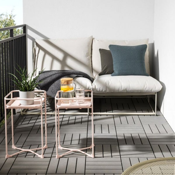 Pink Square Metal Side Table 32.5x32.5x54cm Camping Home - Brand New NZ Stock Carousel 2