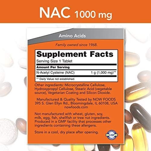 Now Foods NAC N-Acetyl Cysteine 1000mg 120 Tablets | HealthPorter NZ Carousel 3