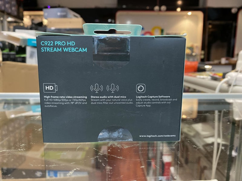 LOGITECH C922 PRO HD STREAM WEBCAM BRAND NEW + Afterpay Carousel 5