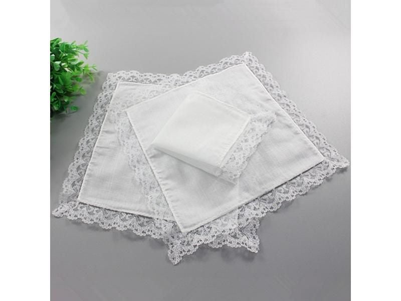 2Pcs Pure White Hankerchiefs Cotton Handkerchiefs Women Men 23cm*25cm Pocket Carousel 1