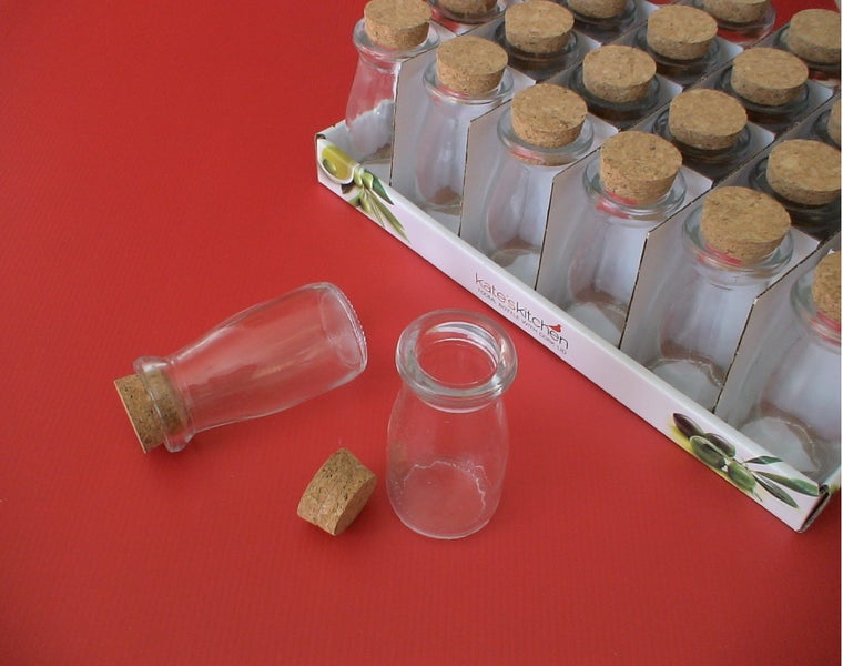 Kates Kitchen Glass Bottle / Jar with Cork lid 100ml - kates kitchen Carousel 1